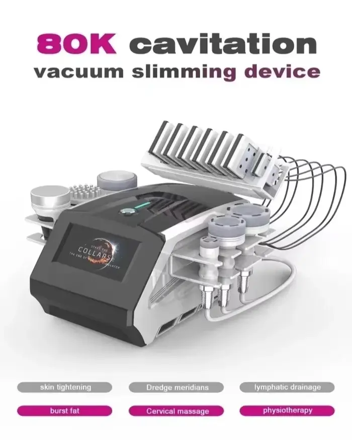 Dispositif amincissant sous vide par Cavitation 80K, Drainage lymphatique, Lipolaser, drague des mér