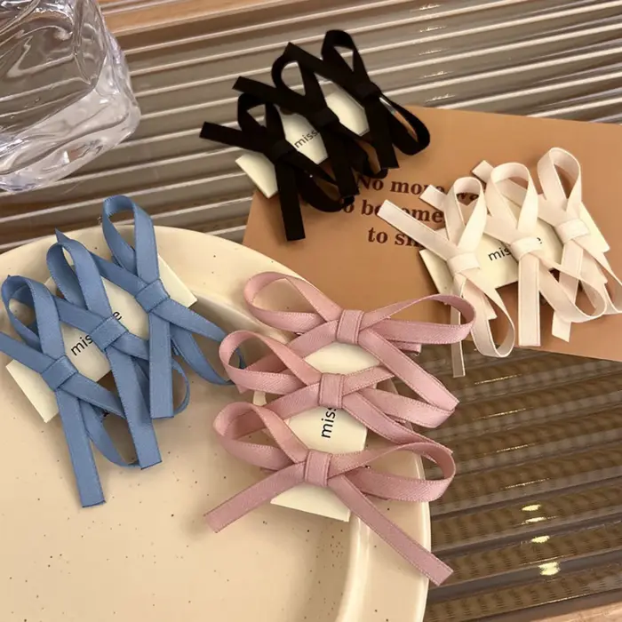3 pièces une pièce pince douce et épicée Vibe ruban petit ruban tressé pince à cheveux princesse che