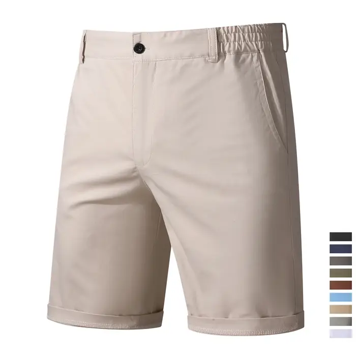 Shorts pour hommes 100% coton, couleur unie, de haute qualité, pour l'été, plage, décontractés, mode