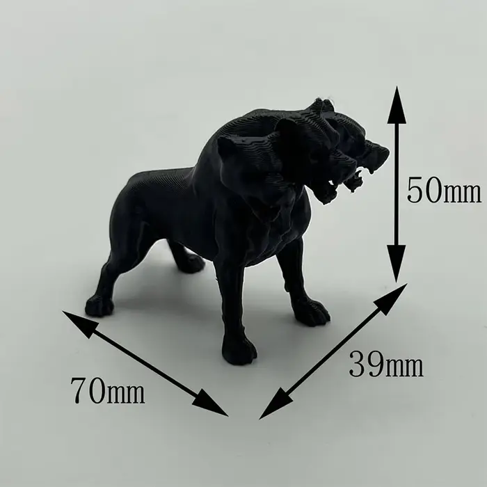 Statue de chien à trois têtes Cerberus, Sculpture noire de Style gothique, ornement de bureau de col