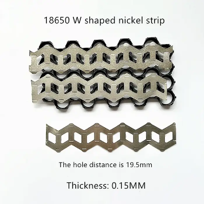 Plaque de connexion de batterie au lithium, plaque de dégradsoudée à 18650, bande d'acier nickelée s