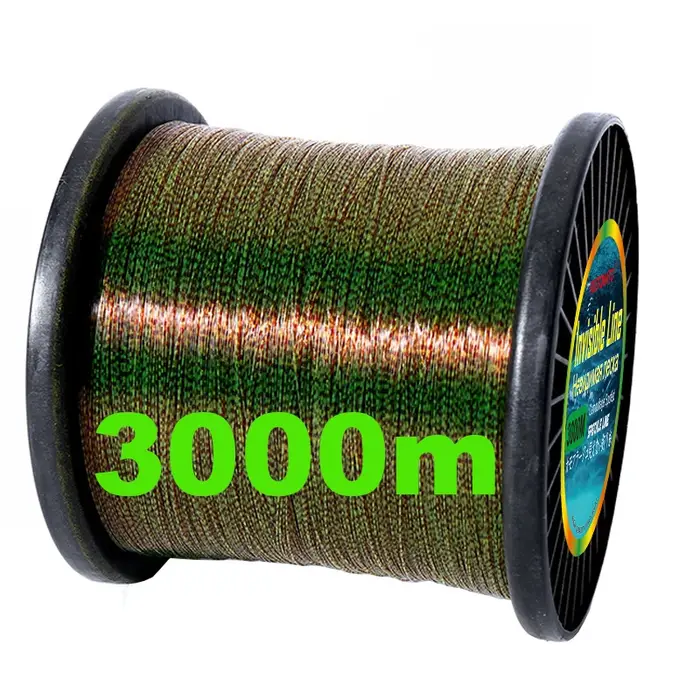 Ligne de pêche Invisible 3000 m 1000 m3D ligne de nylon monofilament enduit de fluorocarbone bioniqu