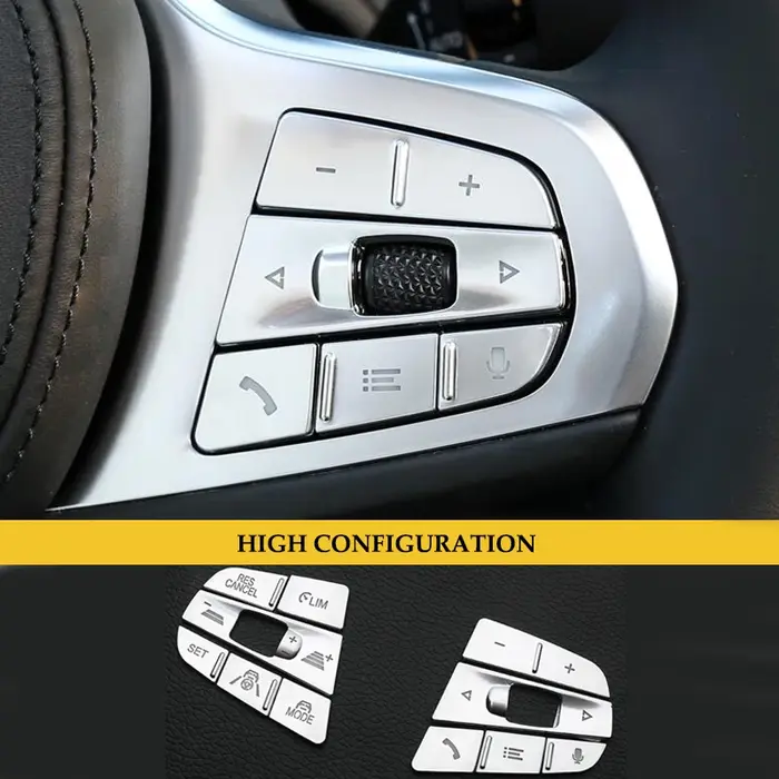 Couverture de cadre de boutons de volant de voiture, autocollants de garniture pour BMW série 3 G20 