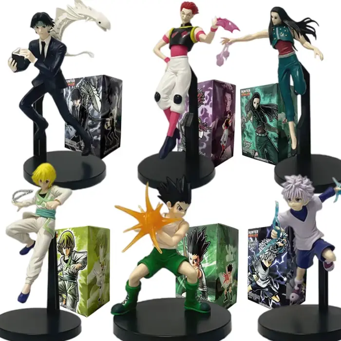 Ensemble de 6 figurines d'action Hunter X Hunter Gon Killua Kurapika Hisoka Chrollo Illumi modèle de collection en PVC jouets cadeaux occasions spéciales