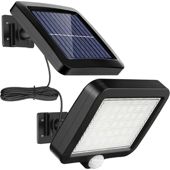 Lumière solaire 56LED extérieure avec détecteur de mouvement, étanche IP65, 120 ° Angle d'éclairage,