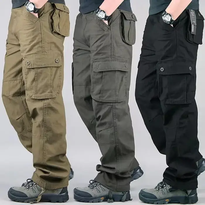 Pantalon cargo confort homme taille élastique - Travail, loisirs, grande taille - Coupe ample multi-poches