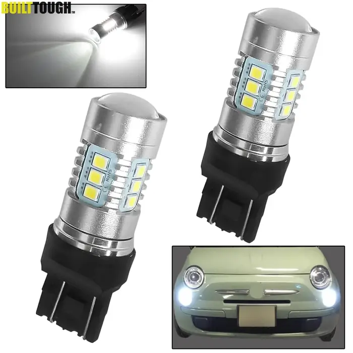 Enquêter diurne super lumineux pour Fiat, ampoules LED DRL blanches, lumière de sauna, Fiat 500, T20