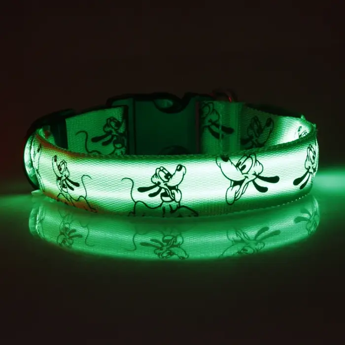 Collier de chien LED lumière nuit sécurité Nylon collier de chien de compagnie collier lumineux Perr