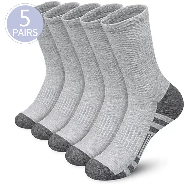 Lot 5 paires chaussettes sport performance chasse - Respirantes rembourrées pour activités extérieures homme femme