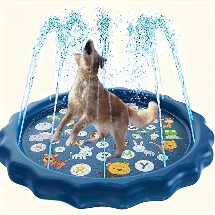 Bassin de bain pour animaux de compagnie robuste pour l'extérieur avec fonction de pulvérisation d'eau -