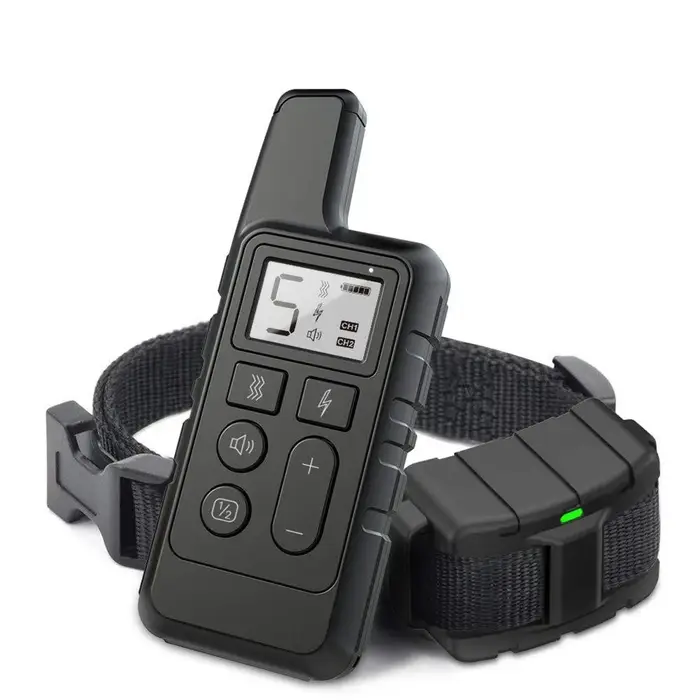 Dispositif d'apprentissage pour chiens avec télécommande de 500mètres choc électrique et avertissement de vibration pour dressage efficace et personnalisé en extérieur