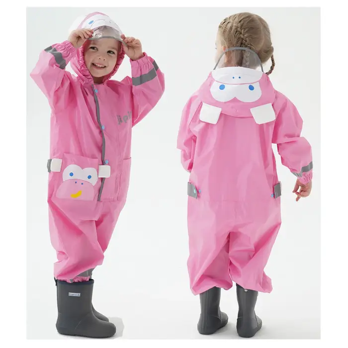 Manteau imperméable pour enfants de 1 à 10 ans, combinaison imperméable à capuche, une pièce, mignon