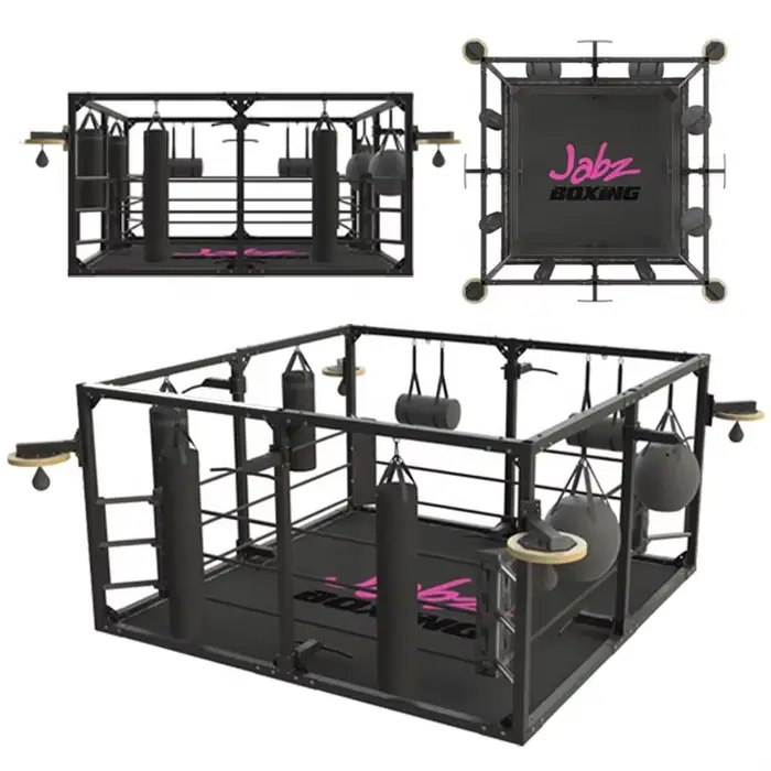 Équipement d'entraînement de boxe professionnel, Mini anneau de boxe pour sol de compétition, 4x4