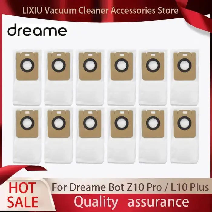 Sac à poussière pour aspirateur Robot Dreame Bot Z10 Pro / L10 Plus, vide automatique, 4l, sac à pou