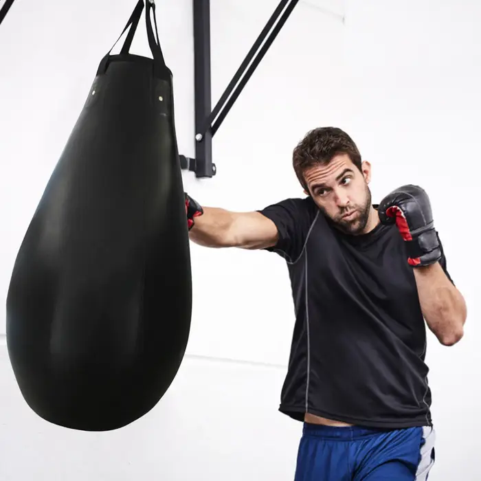 Sac de boxe en cuir PU, équipement de fitness, sac de frappe, entraînement de boxe, MMA, Muay Thai, 