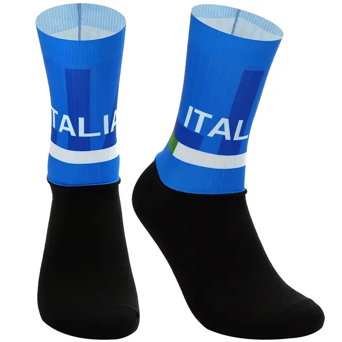 Chaussettes cyclisme coupe laser INEOS QUICK STEP 2024 anti-dérapantes course pour chasse rapide