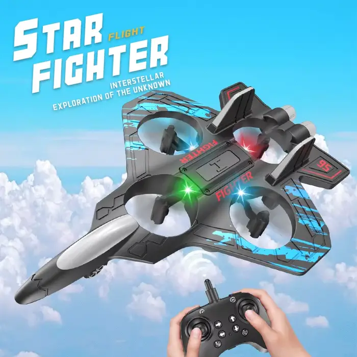 Hélicoptère communautaire électrique en mousse avec lumières LED colorées et télécommande 2.4G pour modèle d'avion occasions spéciales intérieures et extérieures