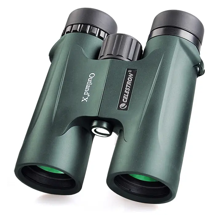 Jumelles Celestron Outland X 8x42 10x42 vertes étanches - Optique multicouche BaK-4 pour chasse adulte