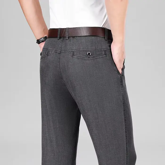 Jean droit noir fin en tissu Lyocell pour homme, collection Printemps-Été 2026, style classique, mod