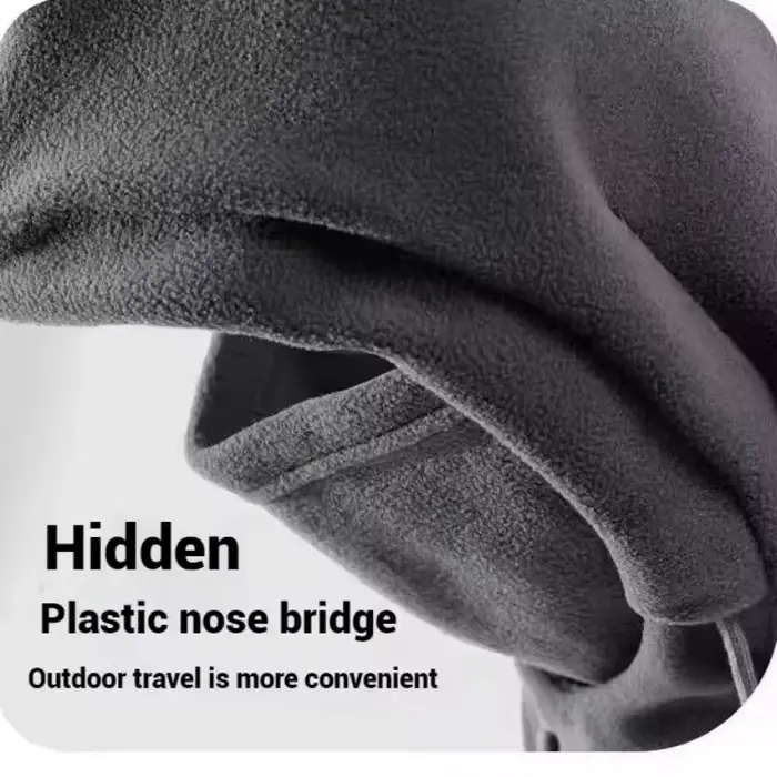 Chapeau chaud d'hiver avec masque et cache-cou 3 en 1, cagoule coupe-vent pour hommes et femmes, cha