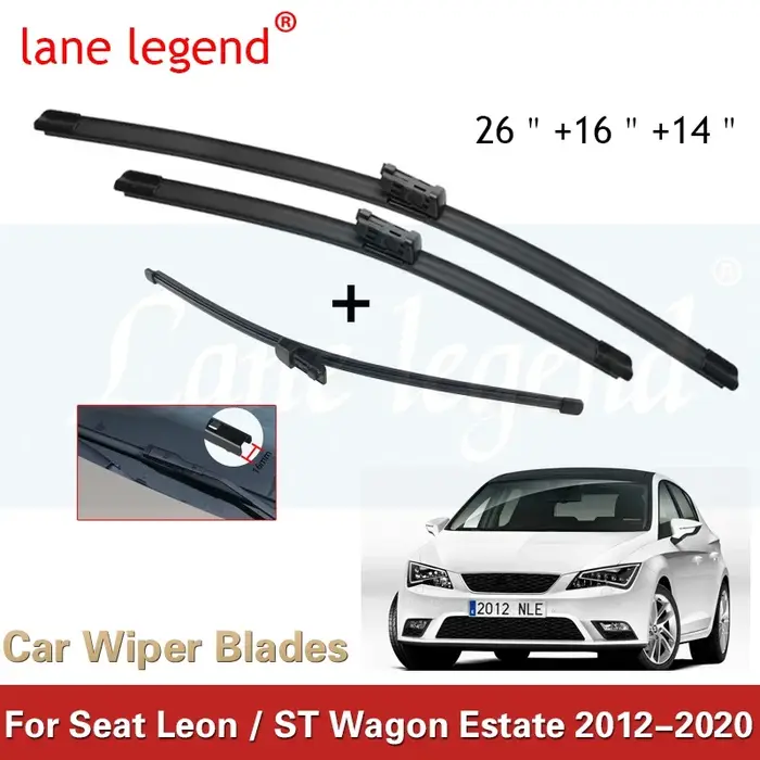 Accessoires d'essuie-glace avant et arrière, coupe-brosse, Seat Valentine, ST Wagon Estate, 2012-202