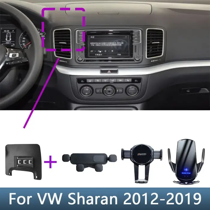 Support de téléphone de voiture pour Volkswagen VW Sharan 2012 2013 2014 – 2019, Base de support fix