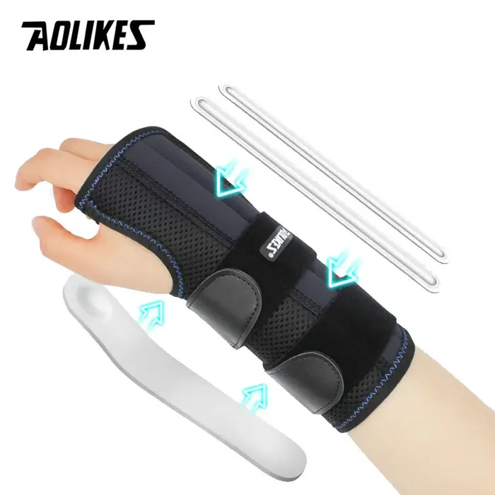 AOLIKES 1 pièces attelle de poignet pour soulagement du canal carpien soutien de nuit, attelle de ma