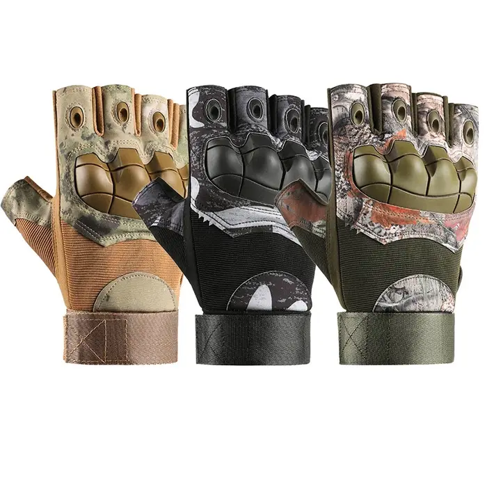 Yakeda Tactical Glove Half Finger Outdoor Sport Training Protected Hunting Hikin