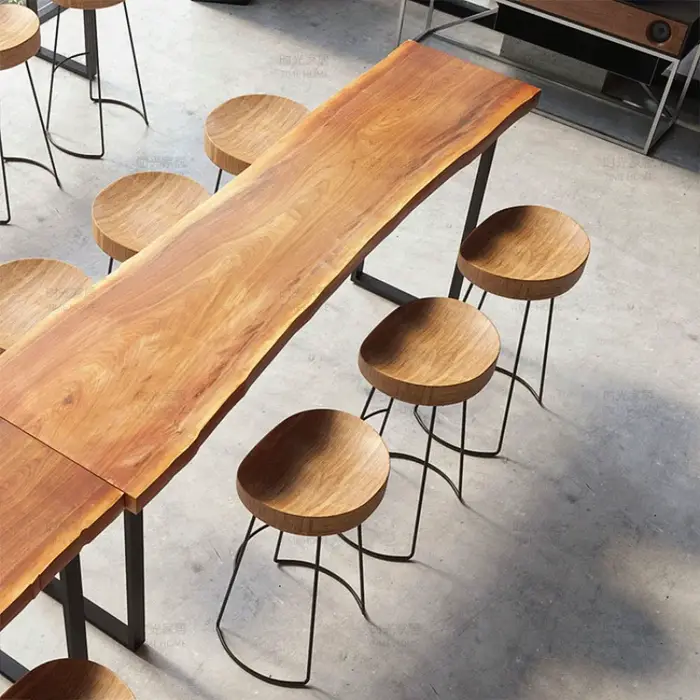 Tavoli Da Pranzo-Table de Bar Haute, Design Moderne, BCUR, Café Minimaliste, Comptoir, Meubles de Sa