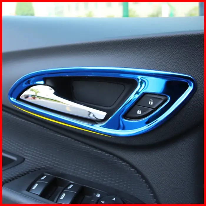 Garniture de poignée de porte intérieure de voiture en acier inoxydable, accessoires automobiles, st