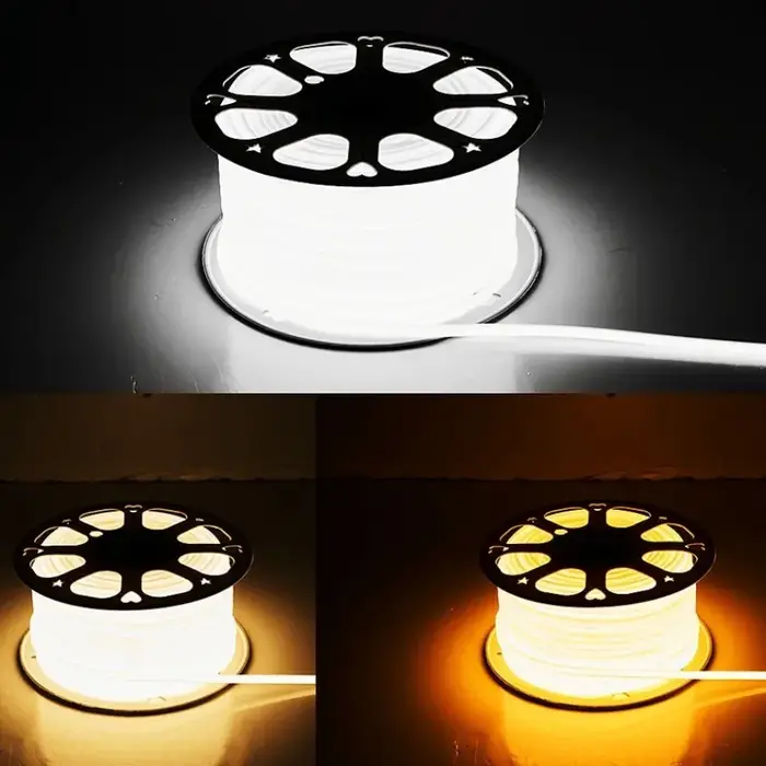 Bande lumineuse LED COB 288 diodes/M 220V prise ue RA90 blanc chaud 3000K 4500K 6500K bande LED Flex