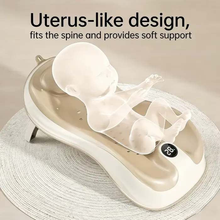 Support de bain pour bébé avec indicateur de température, support de bain antidérapant, siège de bai