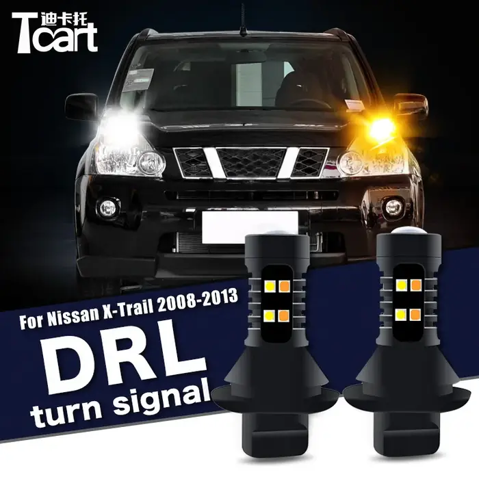 Feu de jour Led pour Nissan x-trail (T31) 7440 – 2007, 2 en 1, accessoires de sécurité pour la condu