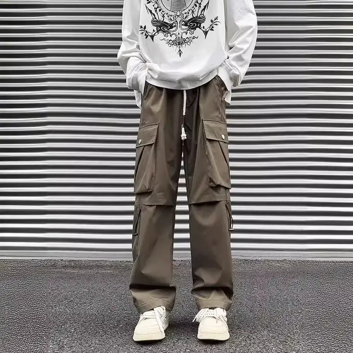 Salopette de rue américaine pour hommes, marque tendance, pantalon d'assaut fonctionnel d'extérieur,