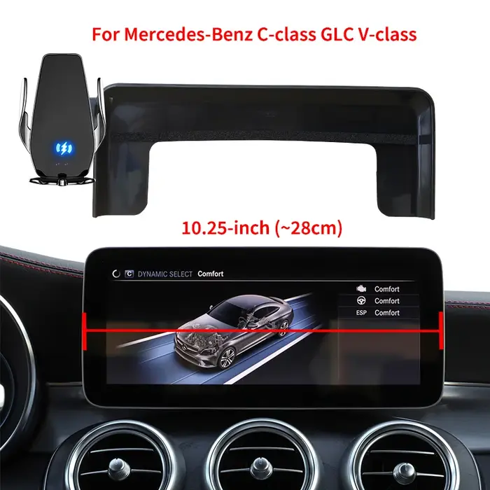Support de téléphone de voiture pour mercedes-benz C GLC classe V w204 w205 x253 w447 7/10.25 pouces