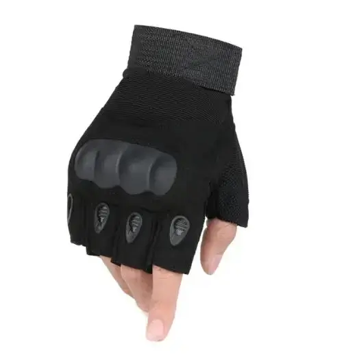 Gants tactiques chasse mi-doigts homme - Protection carbone airsoft paintball randonnée extérieur