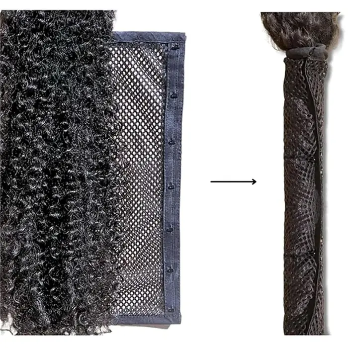 Civière de cheveux à verrouillage N de longueur ABWP-8PCS, anneau de bouclage, filet de bouclage, en