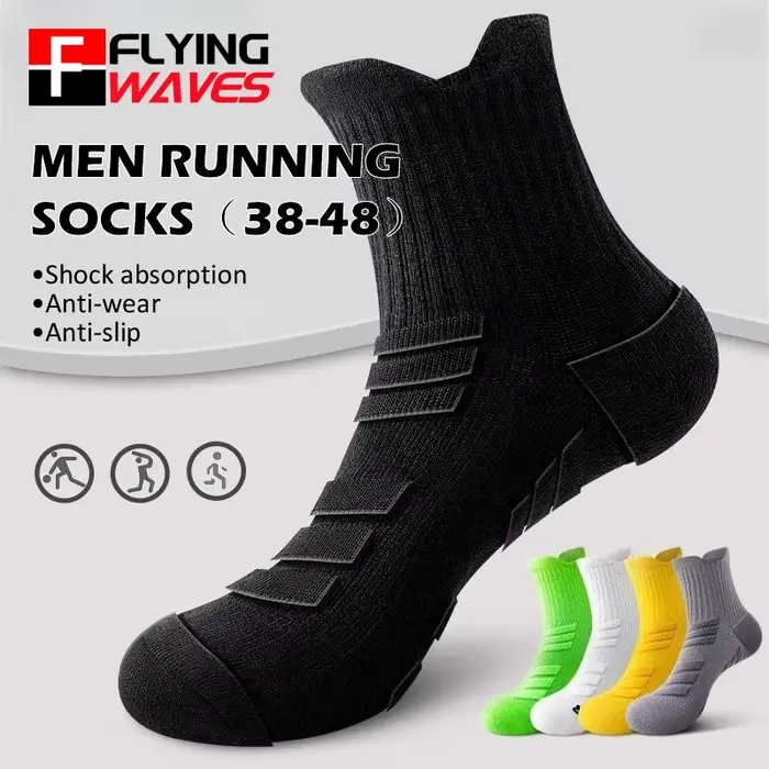 Chaussettes sport résistantes mi-mollet anti-odeurs - Running et randonnée pour chasseurs - Taille 39-48