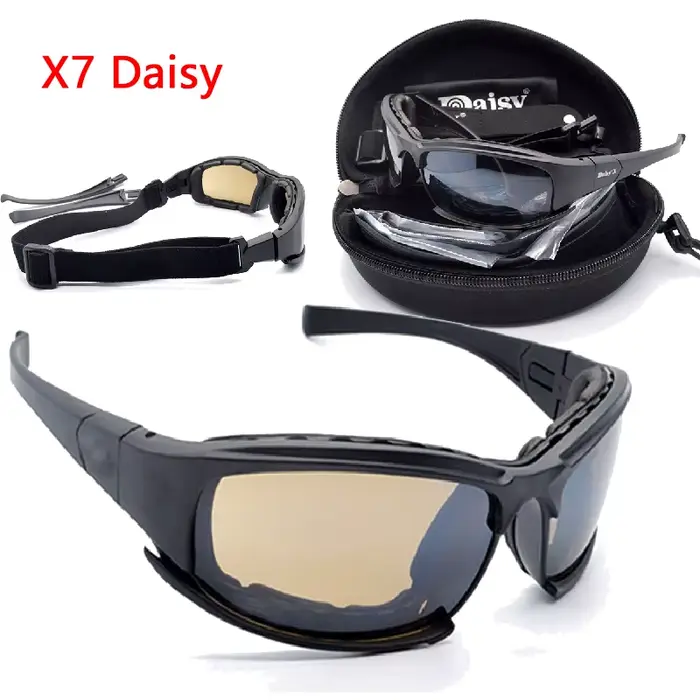 Lunettes tactiques C6 polarisées chasse tir - Protection vent poussière airgun vélo