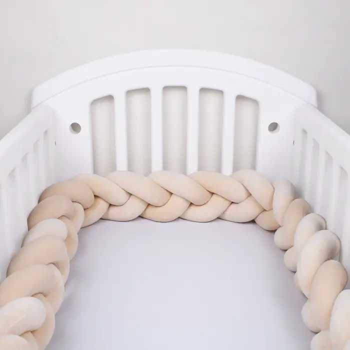    Pare-chocs de lit de bébé tressé à nœud 1M/2M/3M/4M, protection de berceau pour bébé, oreiller e