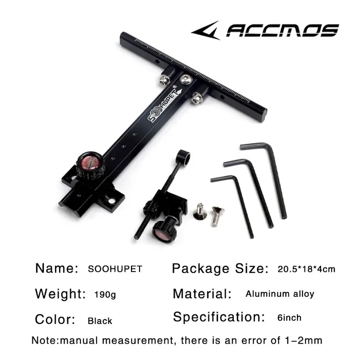 SOOHUPET 0624 6in tir à l'arc vue visée arc classique vue accessoires en aluminium ajuster pour tir 
