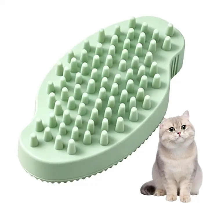 Brosse de bain pour chien avec poignée antidérapante