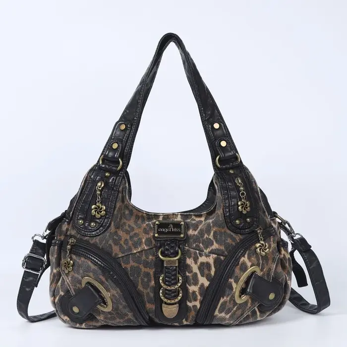 Sac à main pour femme Angel Kiss, sac à bandoulière léopard, sac à main à poignée supérieure, sac à 