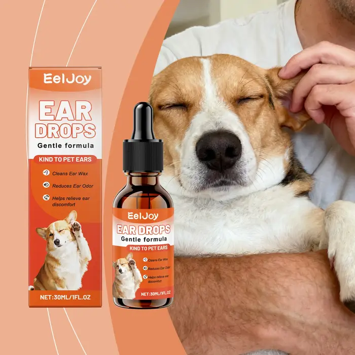 Gouttes auriculaires pour chien : Solution quotidienne longue durée pour réduire le cérumen, soulage