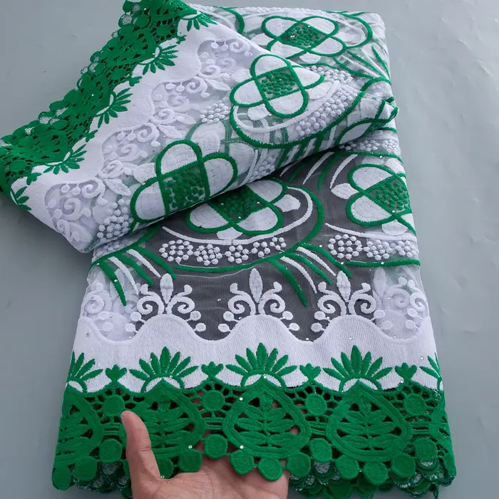 5 Yards de Tissu en Dentelle de Tulle Africain Soie Lactée, Nouvelle Dentelle Nigériane Française en