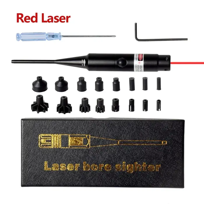 Kit de visée tactique rouge vert pour fusil de calibre.177 à.50, alésoir avec interrupteur à bouton,