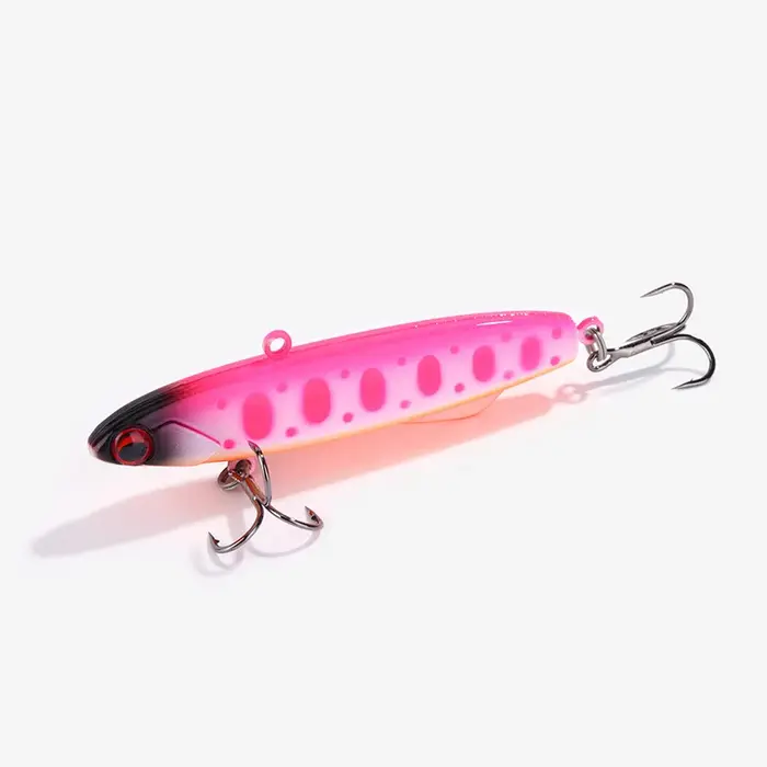 Acier froid plongée profonde VIB leurre 18g 28g pêche d'hiver résistant au gel sans lèvres Vibration