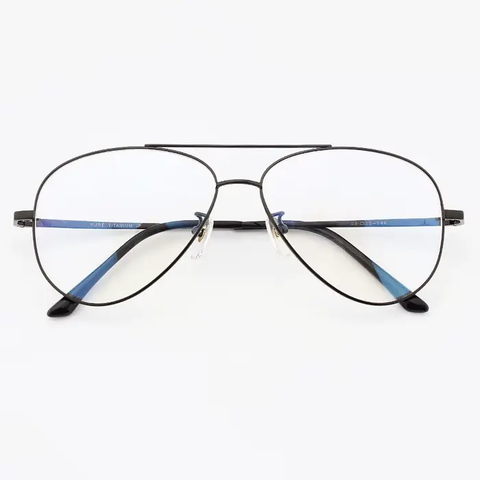 Monture optique en titane pur Prescription hommes lunettes de pilote lunettes de soleil Spectacle gr