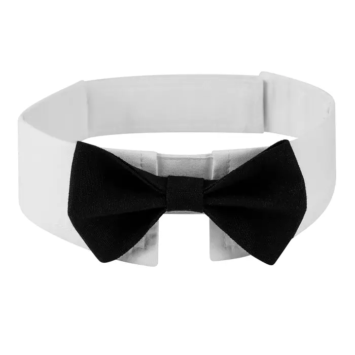 Sucado-Collier de smoking réglable pour chien et chat, smoking avec nœud, accessoires de déclin pour