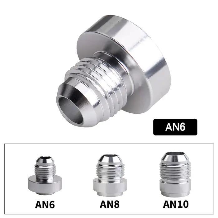 Adaptateur de raccord de soudure mâle droit en aluminium AN6 AN8 AN10, raccord de tuyau nitreux pour